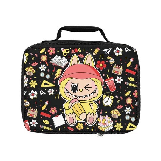 Labubu Inspired Kids Lunch Box, Cute Back to School Lunch Bag, Kawaii Bunny Monster