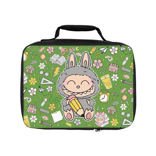 Labubu Inspired Kids Lunch Box, Cute Back to School Lunch Bag, Kawaii Bunny Monster