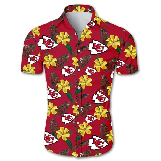 Kansas City Football Team KC Chiefss Hawaiian Shirt Button Down