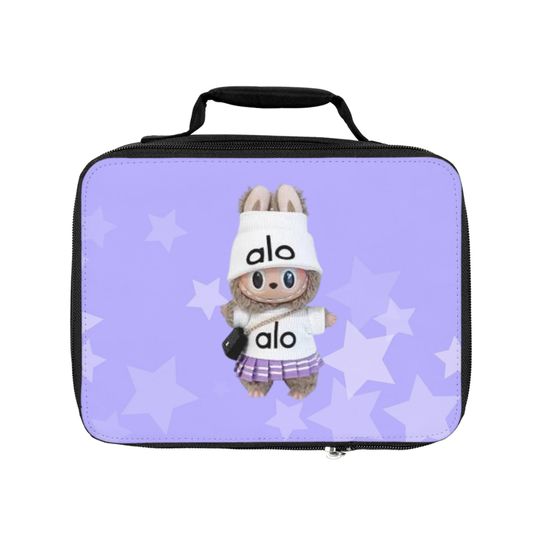 Labubu Alo Lunch Bag for Kids, Insulated Reusable Food Container Carrier, Lunchbox