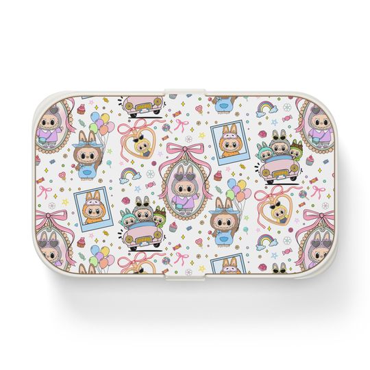 Cute Labubu Bento Lunch Box, Kawaii Lunch Container, Food Container, Kids Snack Box