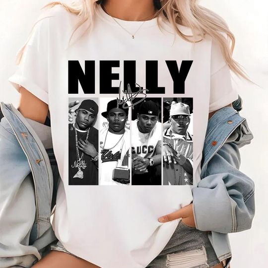 Graphic Nelly Rapper Vintage 90s Bootleg T-shirt PNG Design, Nelly Shirt Png, Retro Nelly Rapper Shirt Png, Nelly Sweatshirt, Nelly T-Shirt