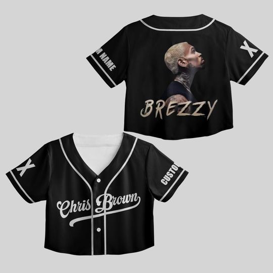 Personalized Breezy Bowl Tour 2025 Crop Top Baseball, Chris Brown Breezy Bowl Croptop Jersey, Chris Brown Shirt, Breezy Bowl XX Shirt