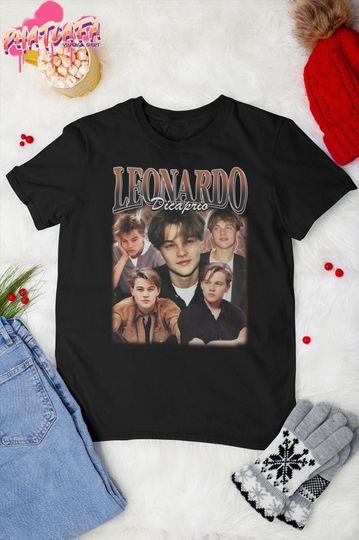 Young Leonardo DiCaprio Vintage T-Shirt, American Actor Apparel, Award Winner Tee