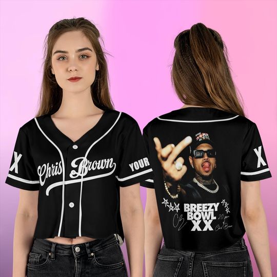 Team Personalized Chris Brown Crop Top Baseball Jersey, Breezy Bowl XX 2025 Shirt, Breezy Bowl Jersey, Breezy Bowl XX 2025 Jersey,Team's Tee