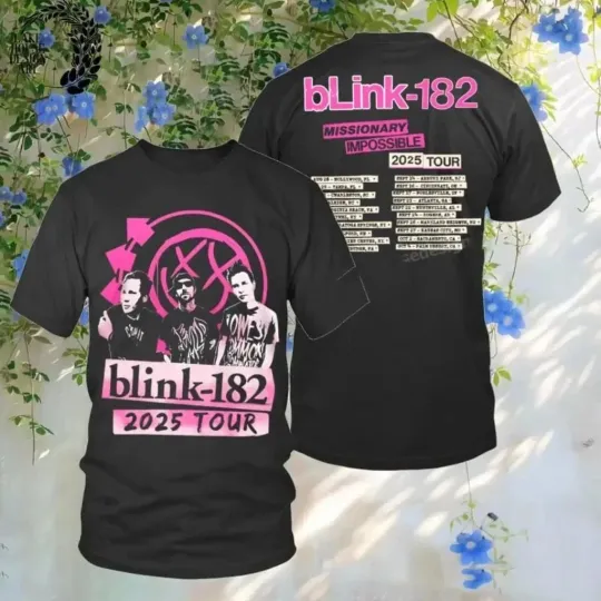 Vintage B182 2025 Tour Band Missionary Impossible Black T-Shirt