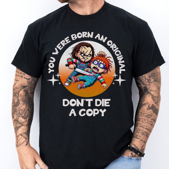 Chucky vs Chuckie T-Shirt - Retro Horror Cartoon Tee, Rugrats Vintage, 90s Nostalgia