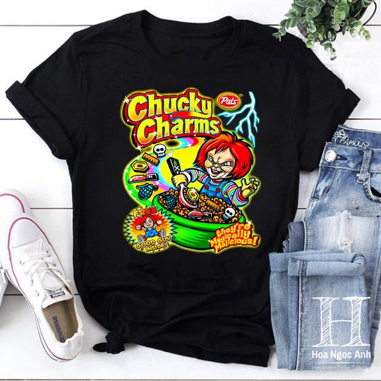 Pals Chucky Charms Bride Of Chucky Unisex Vintage T-Shirt, Scary Chucky Halloween Shirt