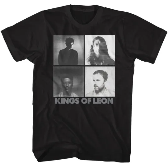 Kings Of Leon Foggy Photo Squares Men's T Shirt Alt Indie Rock Band