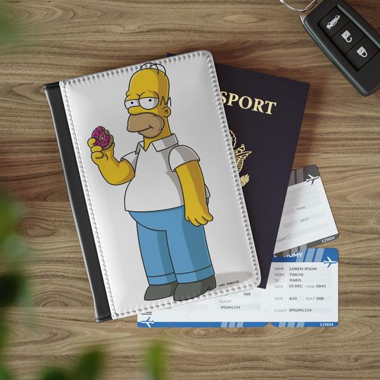 Homer Eating Passport Cover
