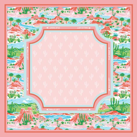 Cowboy Western Mahjong Mat  31.5" NonSlip NoiseReducing Play Surface with Storage Bag