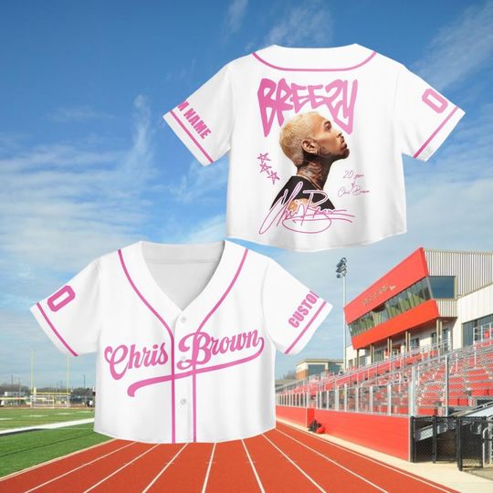 Chris Brown Crop top Baseball Jersey, Personalized Breezy Bowl Crop top Jersey, Chris Brown Fans, Summer 2025 Breezy Bowl XX, Breezy XX Tour