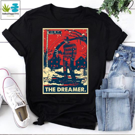 The Dreamer Red Tarot Freddy Vintage T-Shirt, Halloween Freddy Krueger Shirt, Serial Killers T-Shirt
