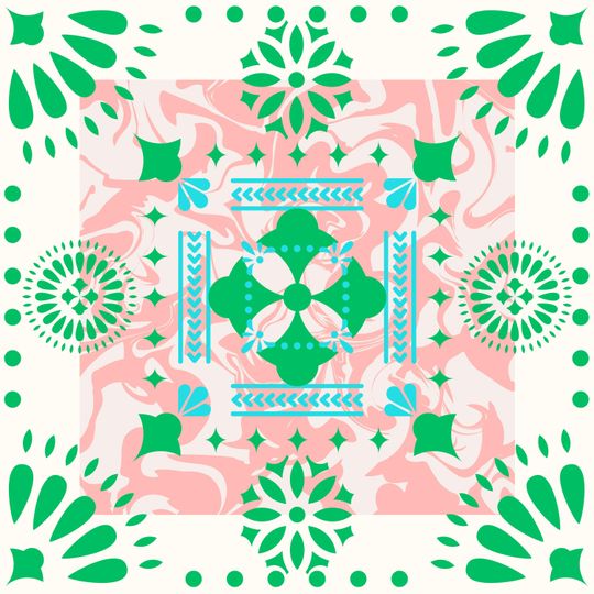 MAHJONG MAT Your design unique THIN Square Leatherette Wipeable, Trendy entertaining