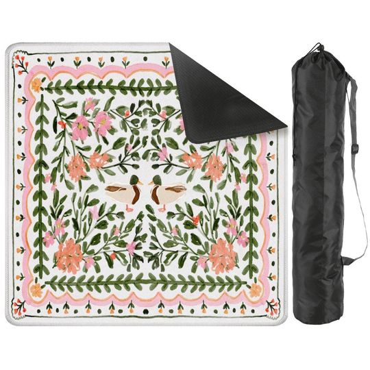 Mahjong Mat, Mah jongg game mat, Mahjong floral mat, Preppy Mahjong mat, Mahjong gift, Mah jongg accessories, Mahjong watercolor mat, Ducks