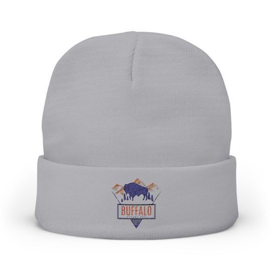 Buffalo Embroidered Knit Beanie | Winter Hat, Cozy Beanie, Urban Style, Gift for Him/Her, Casual Wear