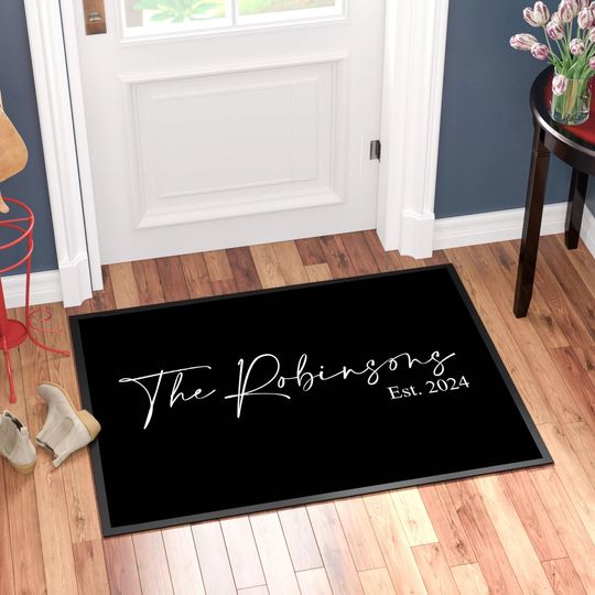Custom Printed Family Name Doormat, Personalised