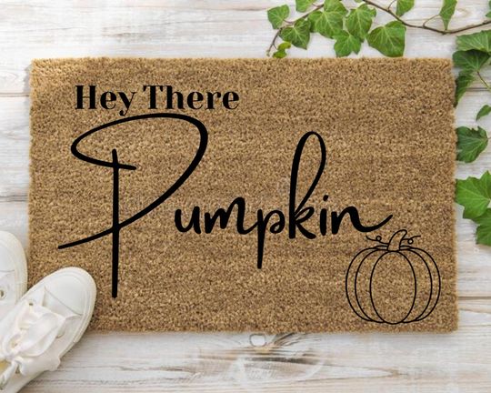 Hey There Pumpkin Door Mat, Fall Doormat, Welcome Mat