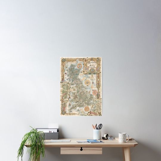 Pendragon 6th Edition Map by Francesca Baerald Poster