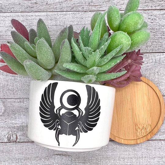Moon Knight Inspired / Egyptian Scarab Plant Pot