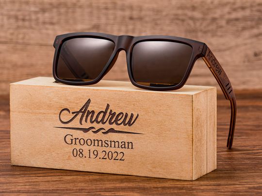 Personalized Wooden Sunglasses, Groomsmen Gifts, Groomsmen Proposal, Groomsmen Sunglasses