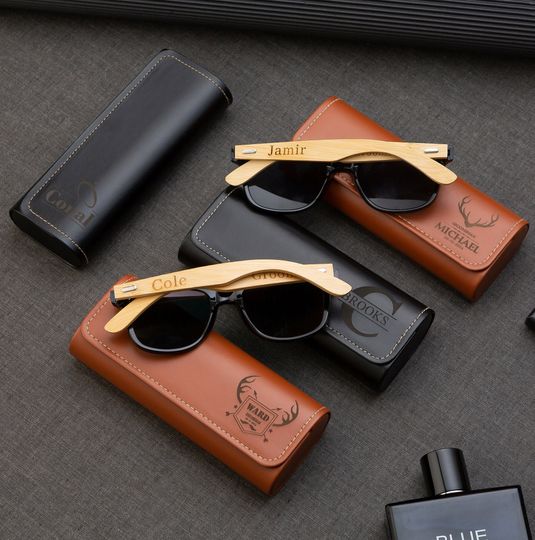 Personalized Wedding Sunglasses,Wood Sunglasses,Groomsmen Engraved,Birthday Gift