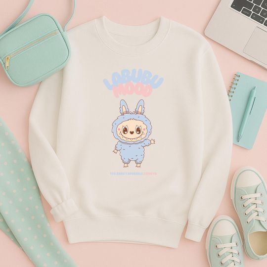 Labubu Hoodie Unisex "Labubu Mood" | Oversize K-Pop Sweatshirt, Original Gift for Labubu Fan, Kpop Merch, gift