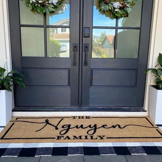 Coir Doormat Custom Welcome Mat for Weddings  Real Estate