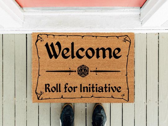 Welcome Roll For Initiative Mat, Dungeons And Dragons