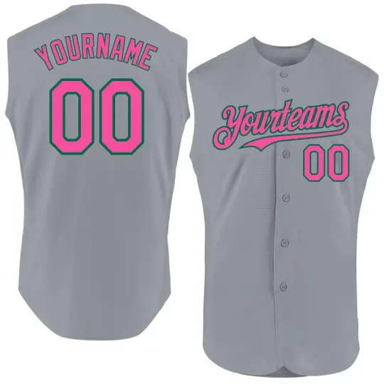 Custom Button Down Sleeveless Baseball Jersey Print Personalized Baseball Shirts