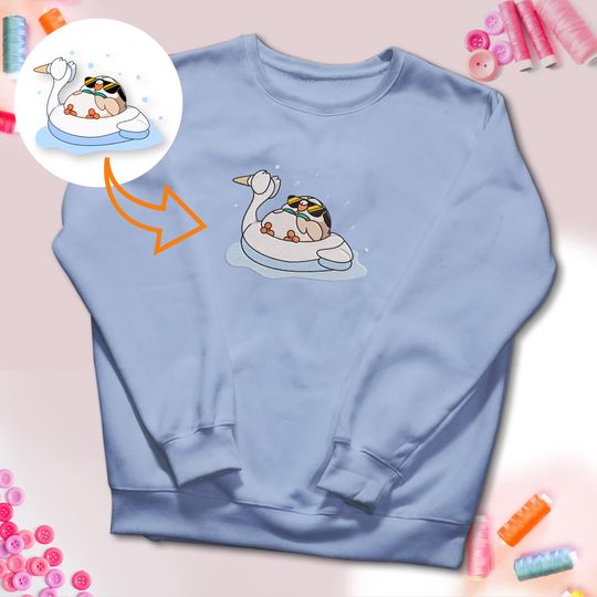 Rowlet Embroidered Sweatshirt Sweater Lover Couple Gifts