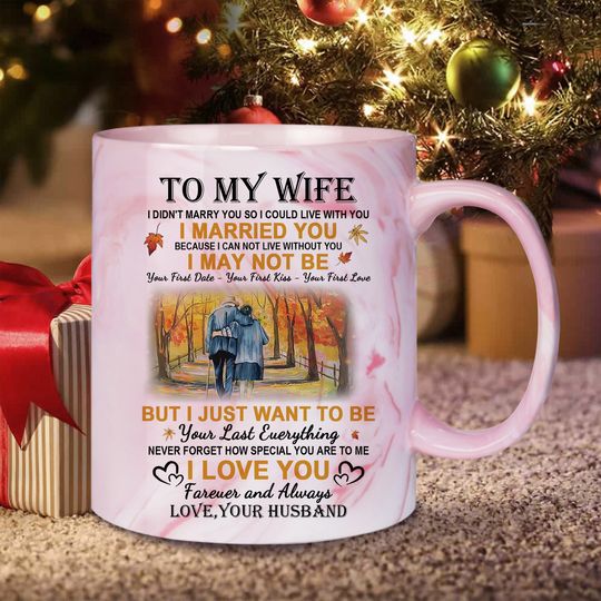 Wife Gifts ,Birthday Gifts For Wife, Women -To My Wife Marble Mug