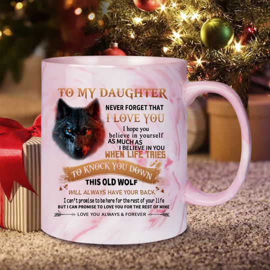 Marble Mug Gifts for Daughter,To My Daughter Gifts for Mother's Day Christmas,Daughter Cup