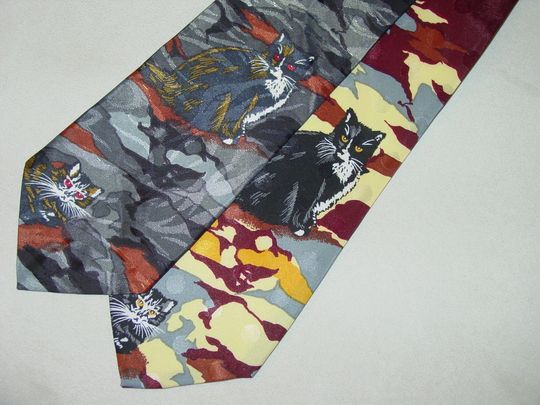 Cat Necktie, Kitty Necktie Available  2 Colors