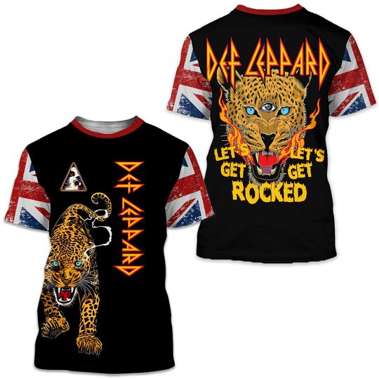 Great Gift! ~ Def Leppard Lets Get Rocked 3D T-Shirt