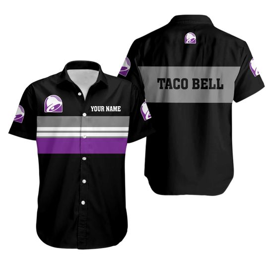 Taco Bell Shirt, Taco Bell Button Shirt, Taco Bell Hawaii Shirt, Custom Taco Bell Shirt, Button Down Shirt, Aloha Men Shirt