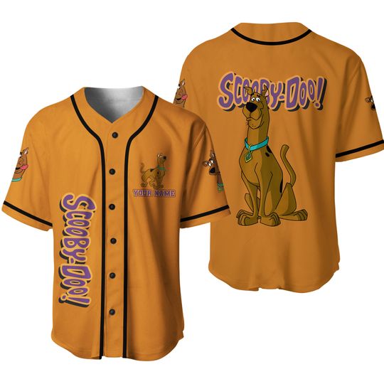 Personalize Scooby-Doo Baseball Jersey, Horror Movie Baseball Jersey, Halloween Baseball Jersey