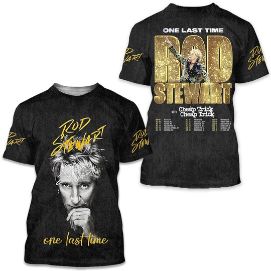 Rod Stewart In Concert Tour 2025 3D Cotton T-Shirt Unisex All Size S-5XL