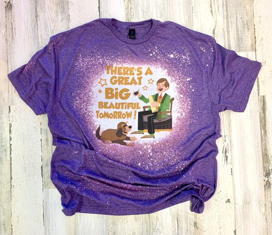 There's a Great Big Beautiful Tomorrow Bleached Shirt, Disney Ride Shirt, Disney Shirt