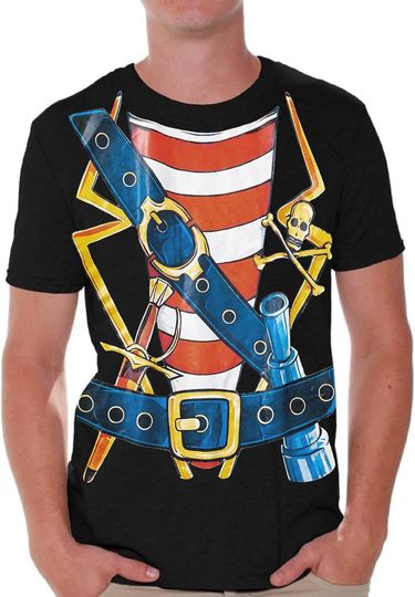 Pirate Men's Round Neck Halloween T-Shirt