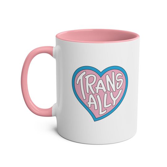 Trans Ally - Pastel Pink Two-Tone Coffee Mugs