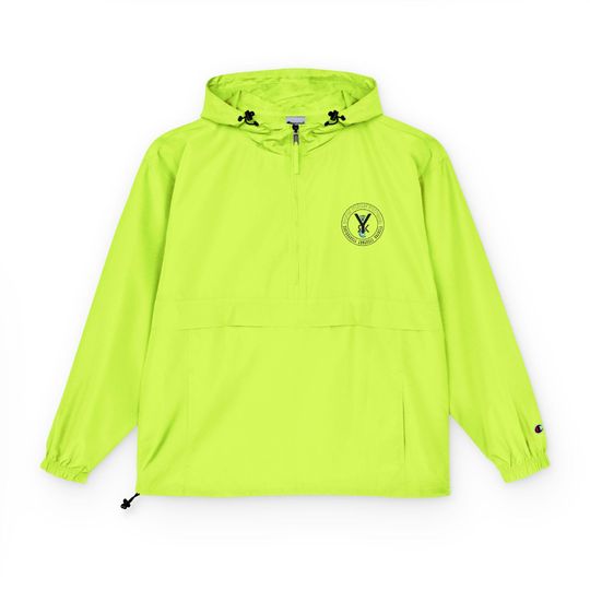 Vycktor Carlo medallion Logo Champion Unisex Packable Anorak Jacket - Bright, Lightweight Rain Gear, Essentials 4 Outdoor Adventures, Travel