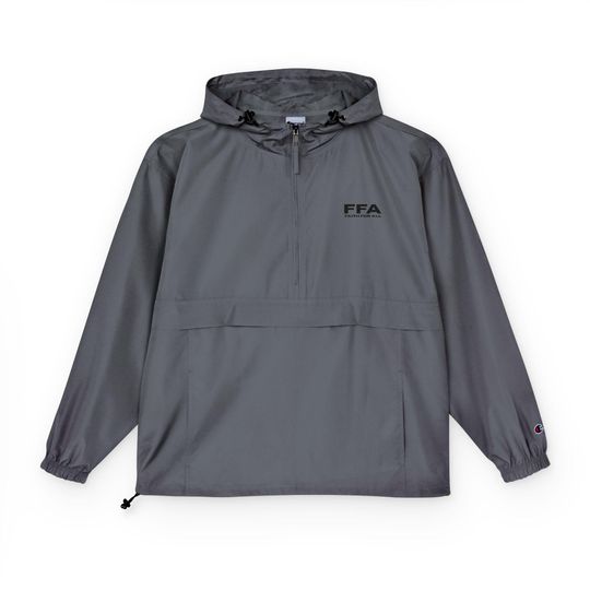 FF Champion Unisex Packable Anorak Jacket - Lightweight Hooded Windbreaker