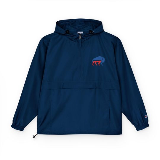 Buffalo Bills Football Cool Packable Anorak Jacket for Outdoor Adventures, Lightweight Rain Jacket, Unisex Windbreaker, Perfect for Travel