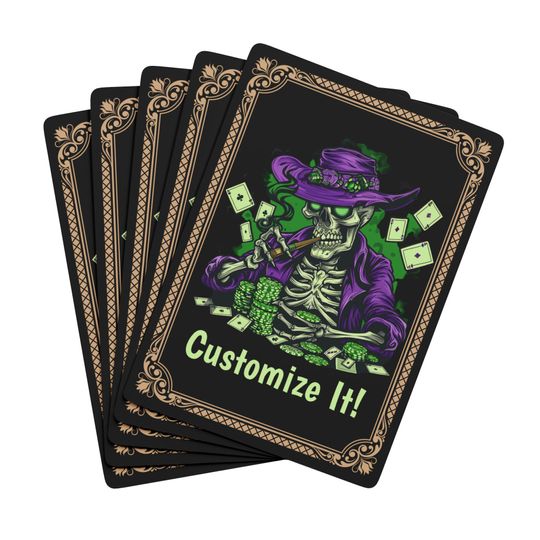 Custom Halloween Poker Playing Cards Set, Halloween Party Decor