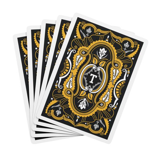 Elegant Monogram Poker Playing Cards, Custom for Game Night, Gifts for Gamers, Perfect for Parties