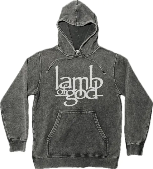 Lamb of God Vintage Wash Hoodie on Premium Mineral Wash Hooded