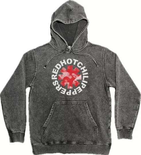 Red Hot Chili Peppers RHCP Hoodie on Premium Mineral Wash Hooded