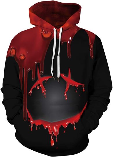 Chaos World Men's Novelty Hoodie Long Sleeves 3D Funny Graphic Print Sweatshirt Pullover