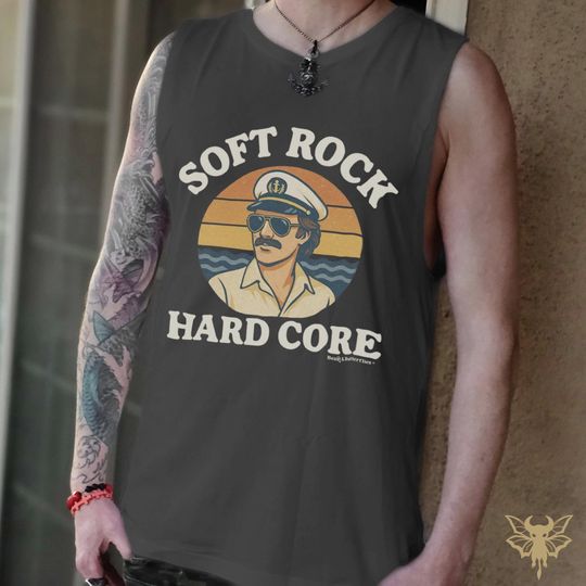 Hipster Tank Top Retro Yacht Rock Tank, Vintage Sailor Shirt, Funny Sailing Tee, Lightweight Sleeveless Shirt, Soft Ringspun Cotton